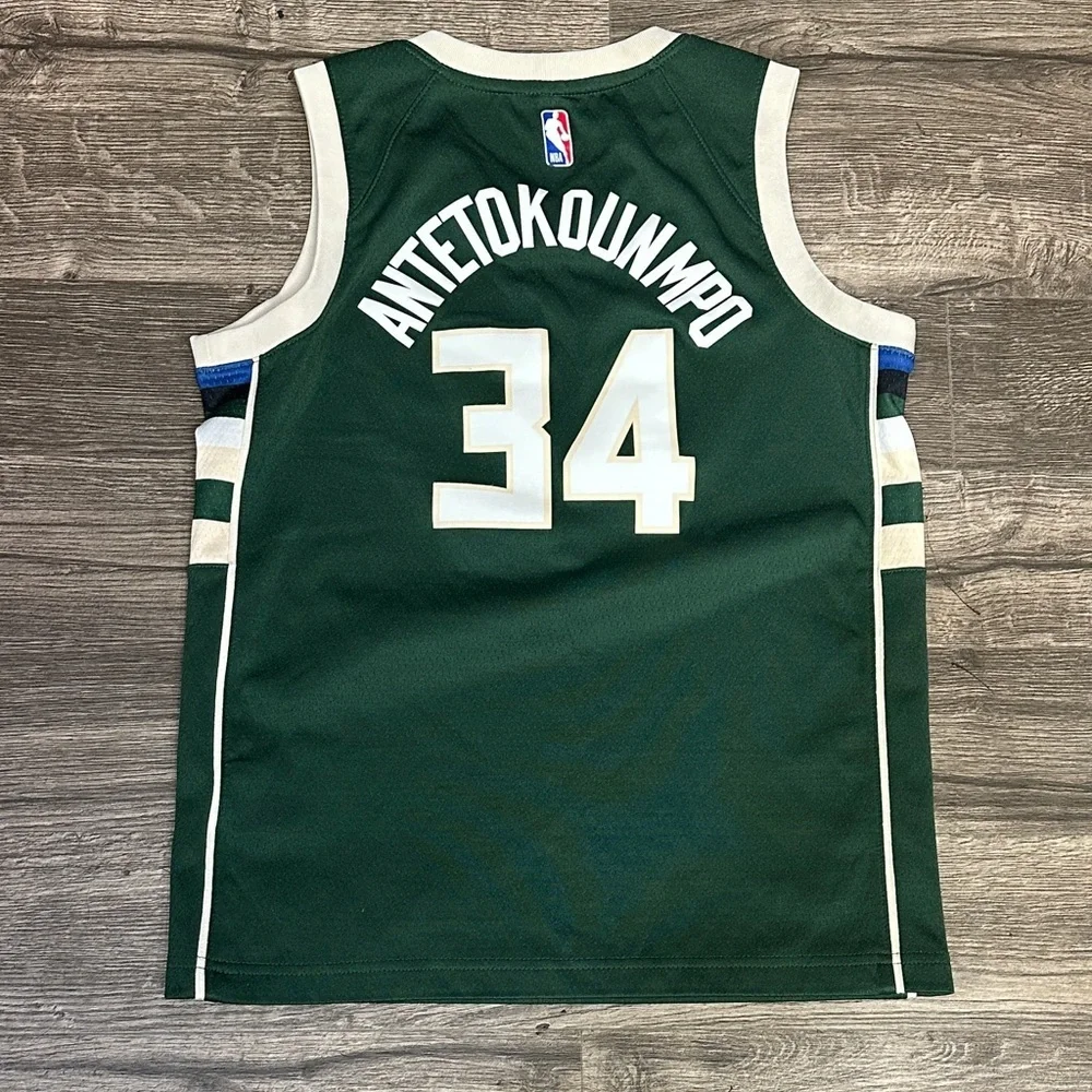 Nike Green Milwaukee Basketball Jersey - Picture 3 of 5